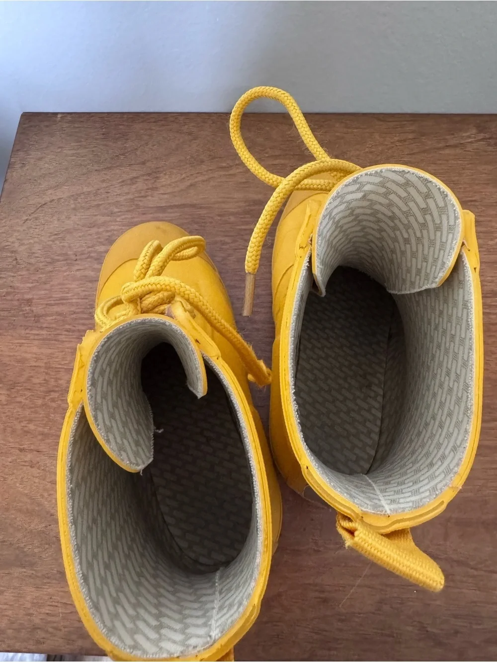 Hunter Yellow Original Play Lace Up Rain Boots Size 1
